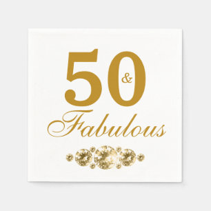 50 en de partij van Fabulous Birthday Servet