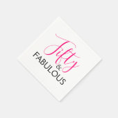 50 en de partij van Fabulous Birthday Servet (Hoek)
