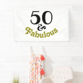 50 en de partij van Fabulous Birthday Spandoek (Insitu)