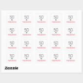 50 en Fab Birthday Vierkante Sticker (Vel)