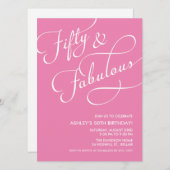 50 en Fabuleuze uitnodigingen (Voorkant / Achterkant)