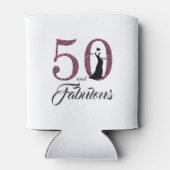 50 en Fabulous | 50e Birthday Gift Koelbox Blikjeskoeler (Achterkant)