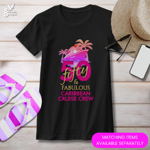 50 en Fabulous 50ste Verjaardag Aangepaste Cruise T-shirt