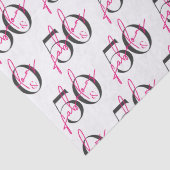 50 en fabulous 50ste verjaardag levendig roze tissuepapier (Detail)