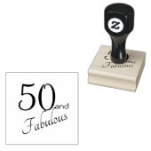 50 en Fabulous 50ste verjaardag Rubberstempel (Gestempeld)