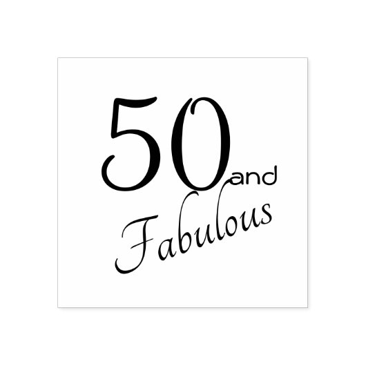 50 en Fabulous 50ste verjaardag Rubberstempel (Afrduk)