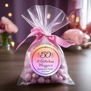 50 en Fabulous 50ste verjaardagsfeestje Bedankjes Labels