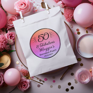 50 en Fabulous 50ste verjaardagsfeestje  Bedankzakje
