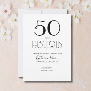 50 en Fabulous 50ste verjaardagsfeestje Kaart