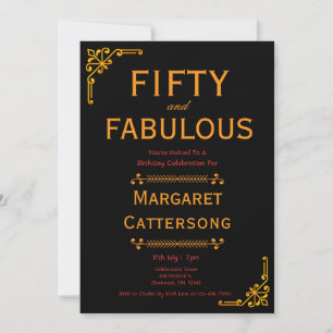 50 en Fabulous 50ste verpartij Kaart