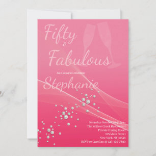 50 en Fabulous   50ste verpartij Roze Kaart