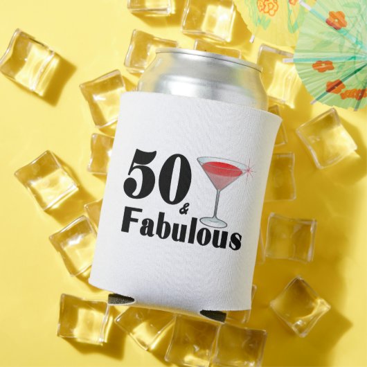50 en Fabulous 50th Birthday - persoonlijk Blikjeskoeler (Insitu Zomer)