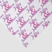 50 en Fabulous 50th Birthday Tissuepapier (Detail)