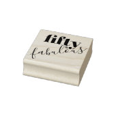 50 en Fabulous 50th Verjaardag Tekst Rubberstempel (Stempel)