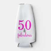 50 en Fabulous 50th Verjaardagscadeaus Ideeën Flesjeskoeler (Voorkant)