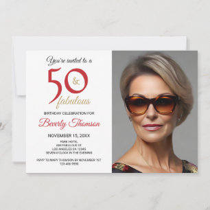 50 en Fabulous Aanpasbaar Kaart