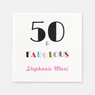 50 en Fabulous Art Deco 50ste verpartij Servet