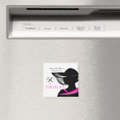 50 en Fabulous Art Deco Elegant 50th Birthday Magneet (Insitu (Vaatwasser))