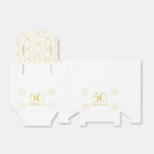 50 en Fabulous Art Deco stijl wit en goud Bedankdoosjes (Uitgevouwen)