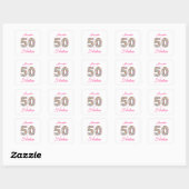 50 en Fabulous Birthday Celebration Sticker (Vel)
