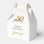 50 en Fabulous Birthday Elegant Gold en Black Bedankdoosjes (Achterkant)