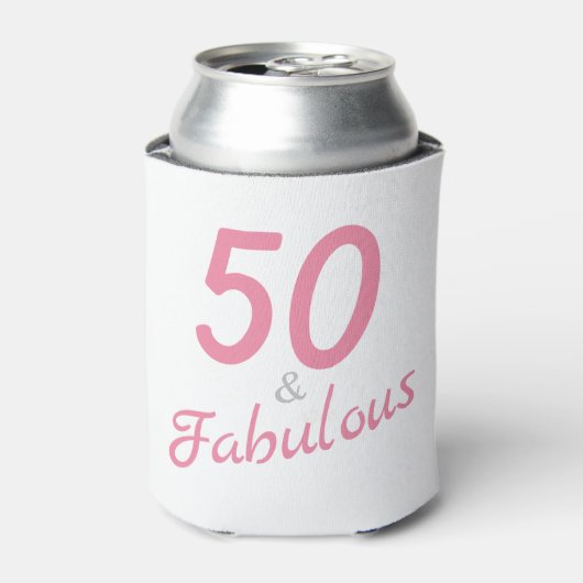 50 en Fabulous Birthday Foam Koelbox Blikjeskoeler (Blikje Voorkant)
