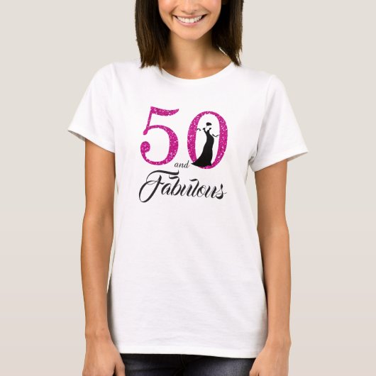 50 en Fabulous Birthday Gift T-shirt (Voorkant)