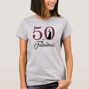 50 en Fabulous Birthday Gift T-shirt