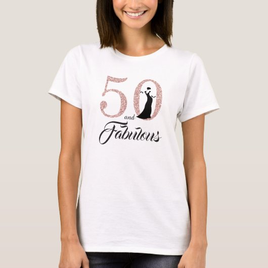 50 en Fabulous Birthday Gift T-shirt (Voorkant)