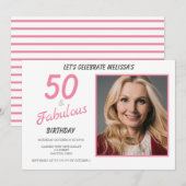 50 en Fabulous Birthday Kaart (Voorkant / Achterkant)