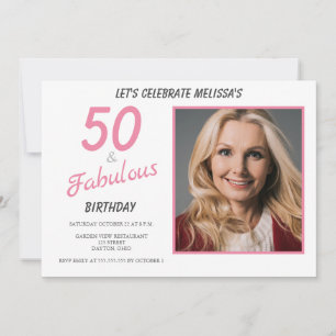 50 en Fabulous Birthday Kaart