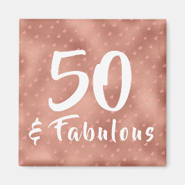 50 en Fabulous Birthday Magneet