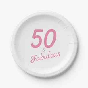 50 en Fabulous Birthday Paper Borden Papieren Bordje
