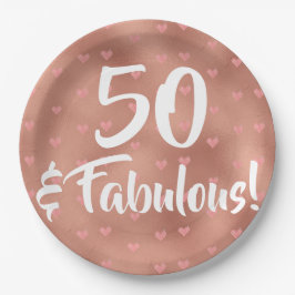 50 en Fabulous Birthday Papieren Bordje