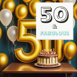 50 en Fabulous Birthday Party Paper Napkins Servet