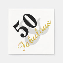 50 en Fabulous Birthday Party Paper Napkins