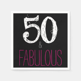 50 en Fabulous Birthday Party Paper Napkins Servetten