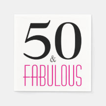 50 en Fabulous Birthday Party Paper Napkins