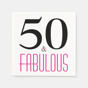 50 en Fabulous Birthday Party Paper Napkins Servetten