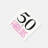 50 en Fabulous Birthday Party Paper Napkins Servetten (Hoek)