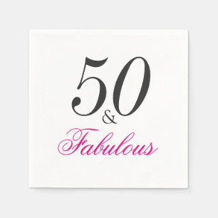 50 en Fabulous Birthday Party Paper Napkins Servetten