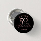50 en Fabulous Birthday Ronde Button 3,2 Cm (Voorkant /achterkant)