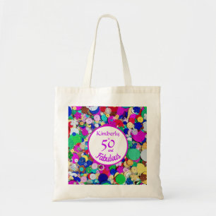 50 en Fabulous Birthday Sequin Tote Bag