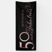 50 en Fabulous Birthday Spandoek (Verticaal)