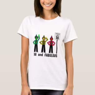 50 en Fabulous Birthday Speed Limit T-shirt