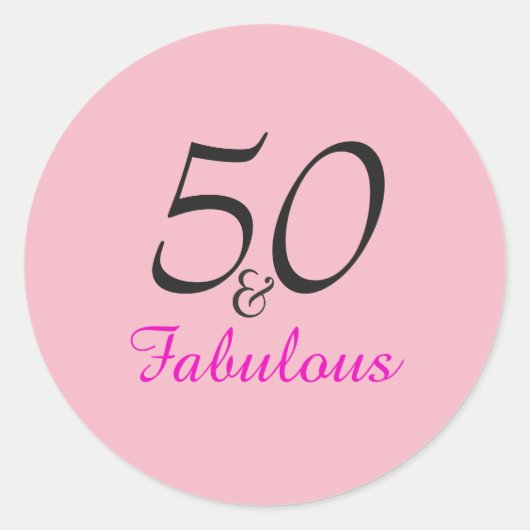 50 en Fabulous Birthday stickers (Voorkant)