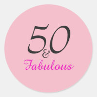 50 en Fabulous Birthday stickers