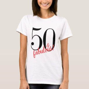 50 en Fabulous Birthday T-Shirt
