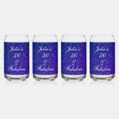 50 En Fabulous Blauw Glitter Verjaardagscadeau Set Blikvorm Glas (Achterkant)
