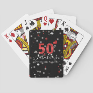 50 en Fabulous   Casino Vegas Birthday Pokerkaarten